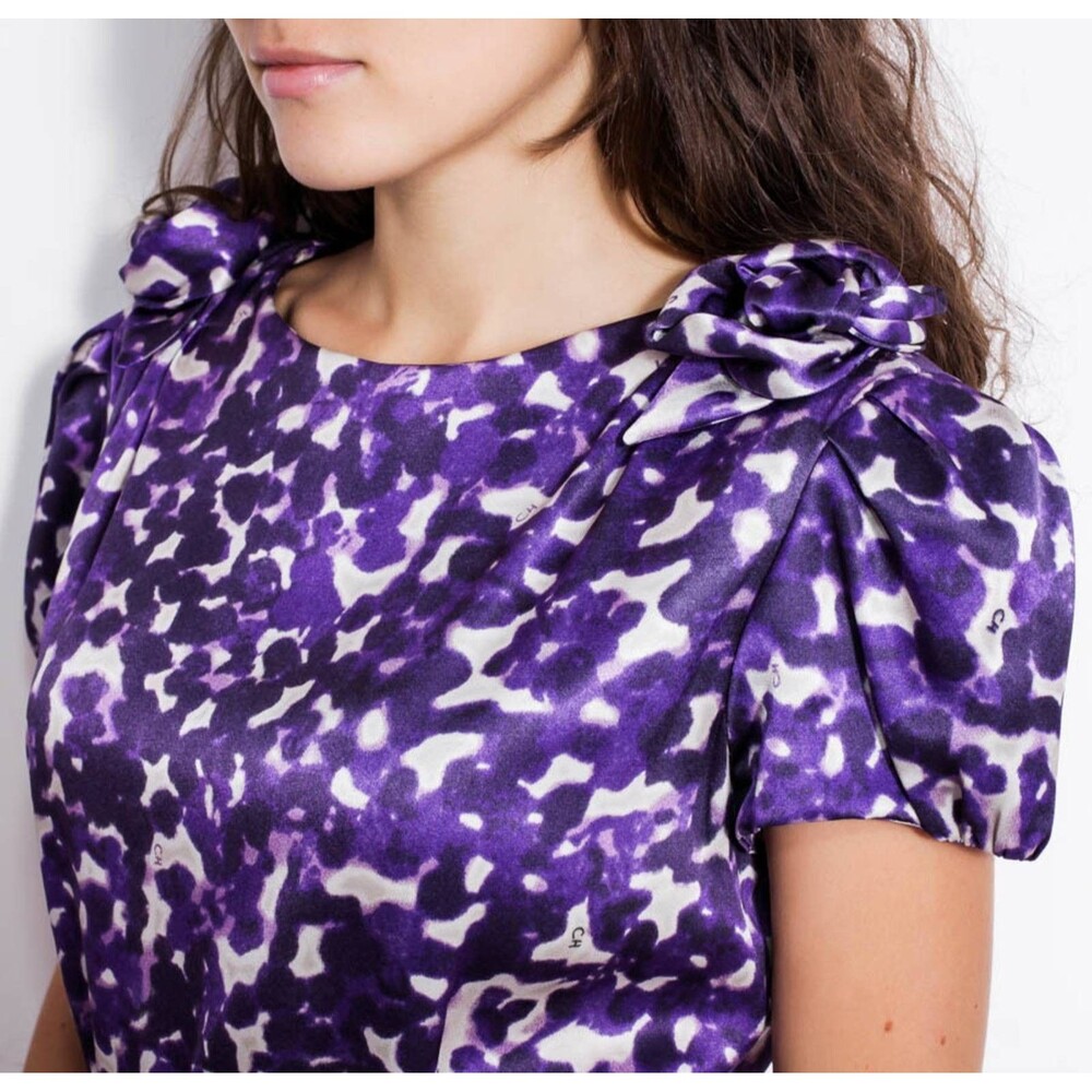 Carolina Herrera Silk Knee-Length Dress Size: S | US 4 - Picture 5 of 9